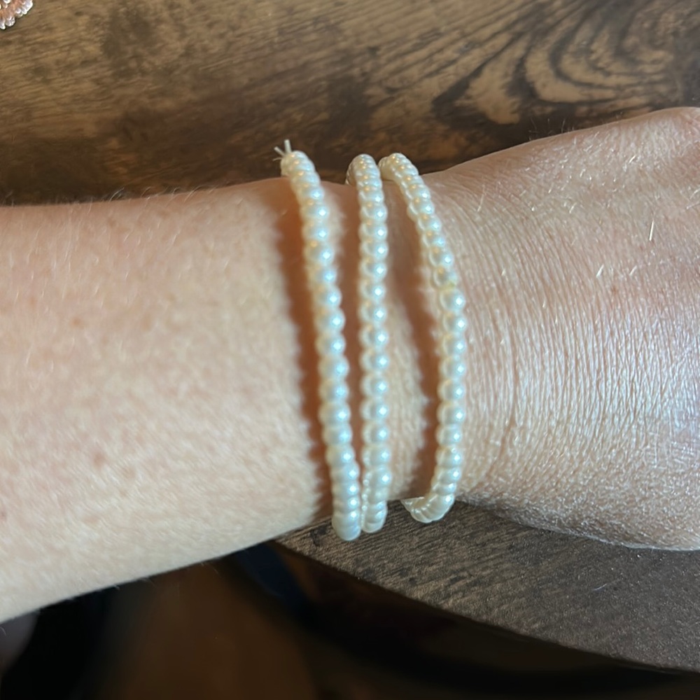 3 Stretchy Pearl bracelets